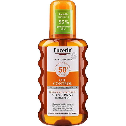 EUCERIN SUN Spray Trasparente fp 50+ 200 ml Oil Control Dry Touch